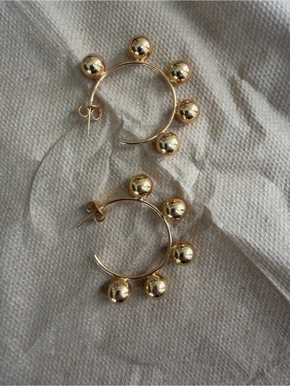 Gold Plated Hoop Earings